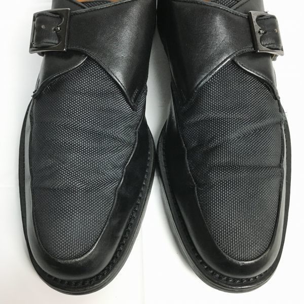 BALLY　バリー　イタリア製　モンクストラップ　ビジネスシューズ〈黒/BLACK/ブラック〉　サイズ7　25.5-26　管NO.ZD-92 #BUZZBERG