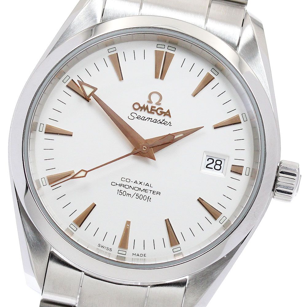 オメガ OMEGA 2503.34 シーマスター アクアテラ コーアクシャル デイト 自動巻き メンズ 保証書付き_898802