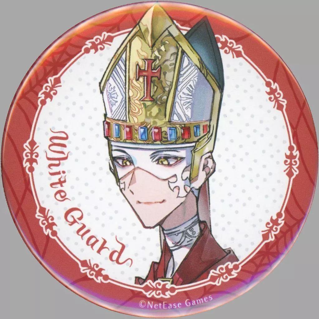 中古】バッジ・ビンズ 白黒無常(謝必安) 等身75mm缶バッジ 「Identity