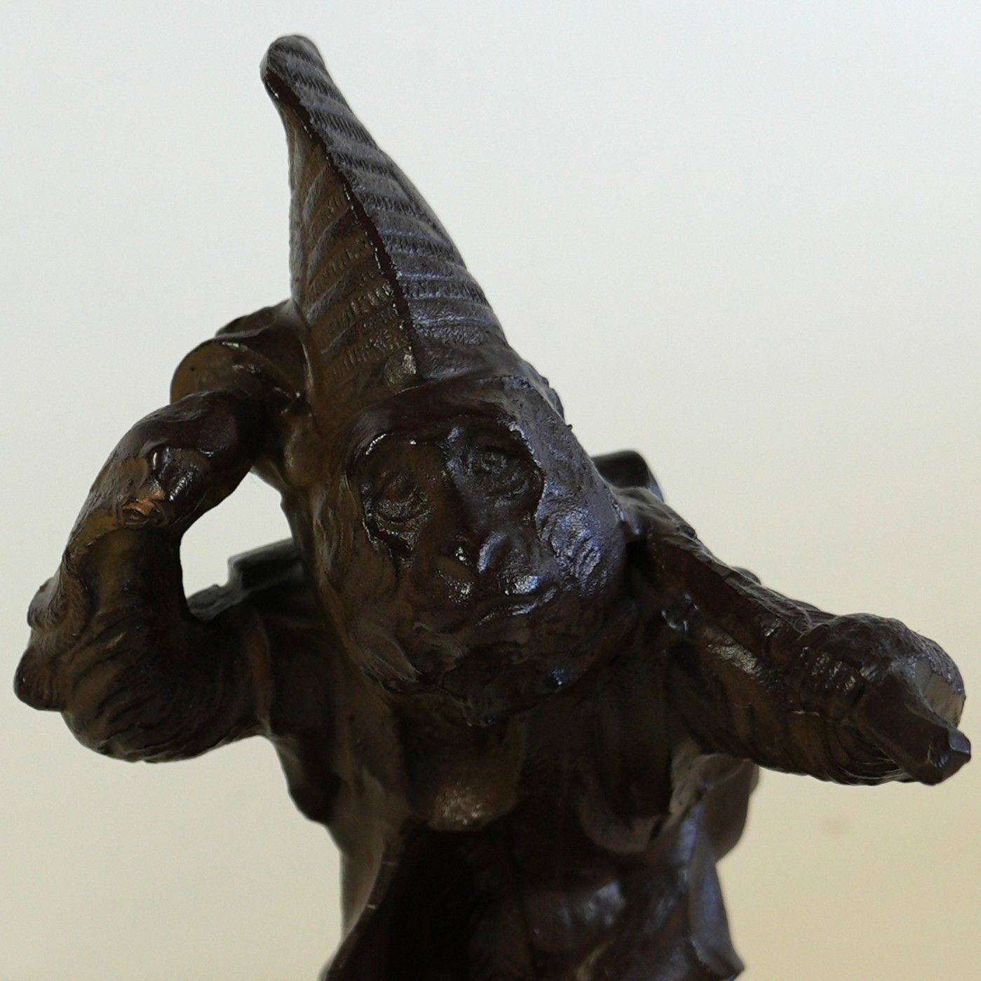 IM] 鉄製 猿 置物 原型 高村光雲 三番叟 金属工芸 オブジェ 美術品