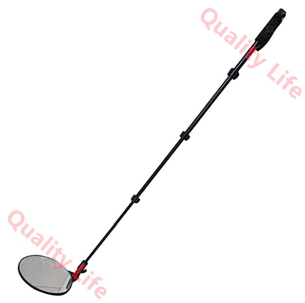 車の点検ミラー 手持ち式の格納式屋根安全点検ミラー アクリル防爆凸面反射鏡 車両の底 シャフト 地下 屋根 天井