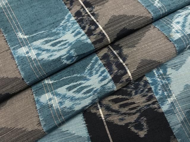 平和屋着物▽男性 紬 単衣 縞 綿 AAAU6461iu