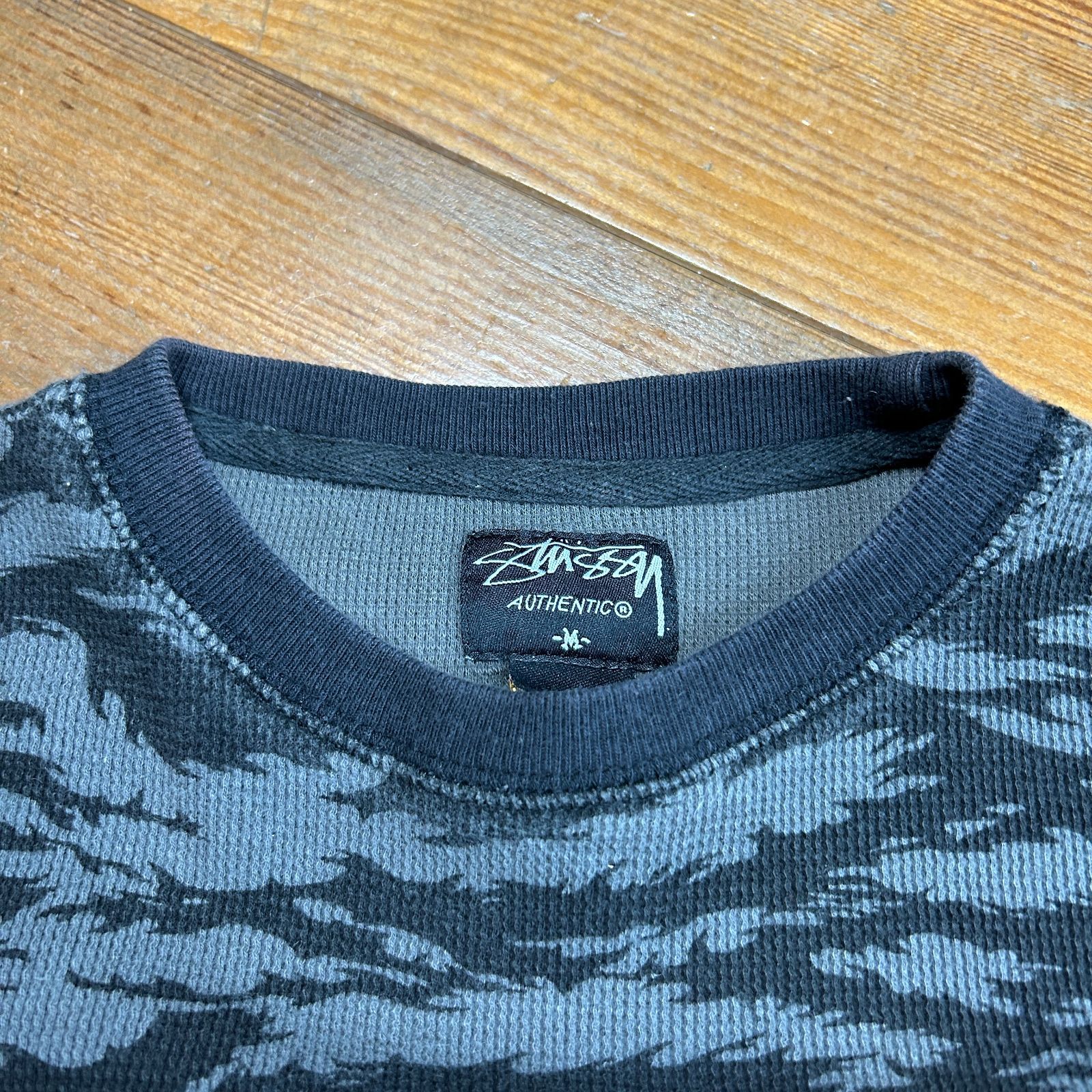 90s Stussy ステューシー長袖Tシャツ ロンT ワッフル生地 サーマル