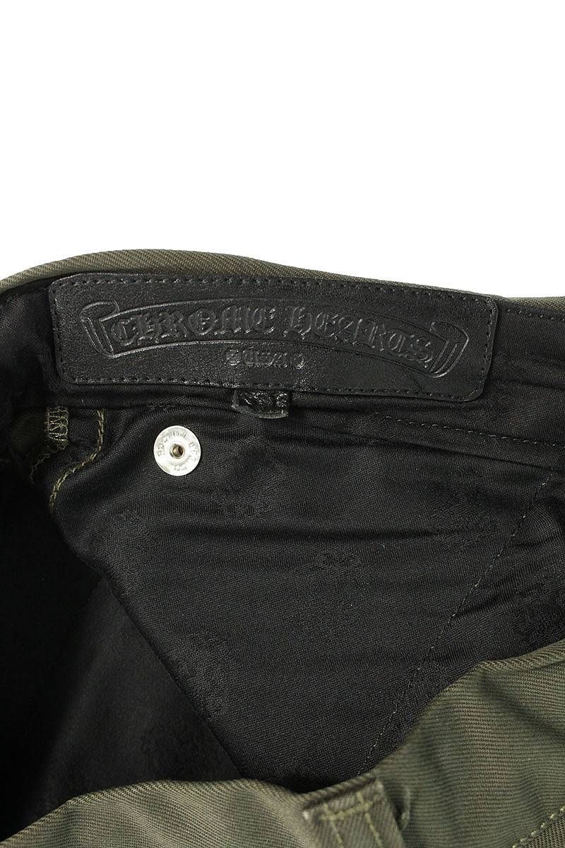 クロムハーツ CHINOS レザー切替チノロングパンツ メンズ 31インチ
