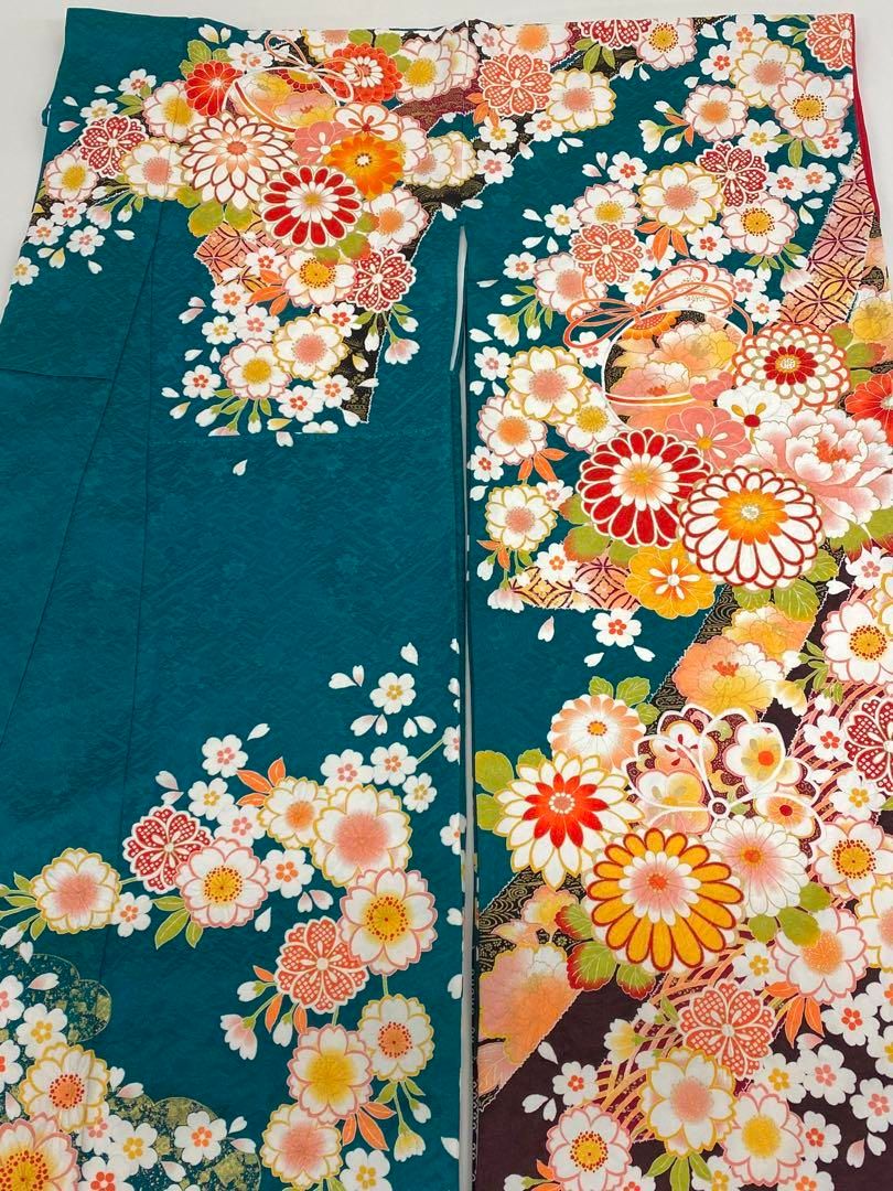 振袖 豪華 金駒 銀駒 金彩 紋意匠 身丈171cm 撥水加工済 【公式 振袖 豪華 金駒 銀駒 金彩 紋意匠 身丈171cm 撥水加工済 【公式