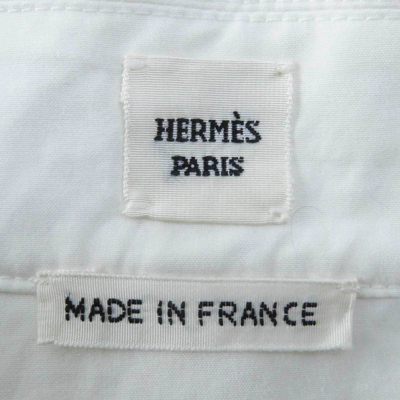 HERMES 長袖シャツ 3E0638DT HERMES - HERMES(エルメス) 長袖シャツ サイズ39 メンズ - 白
