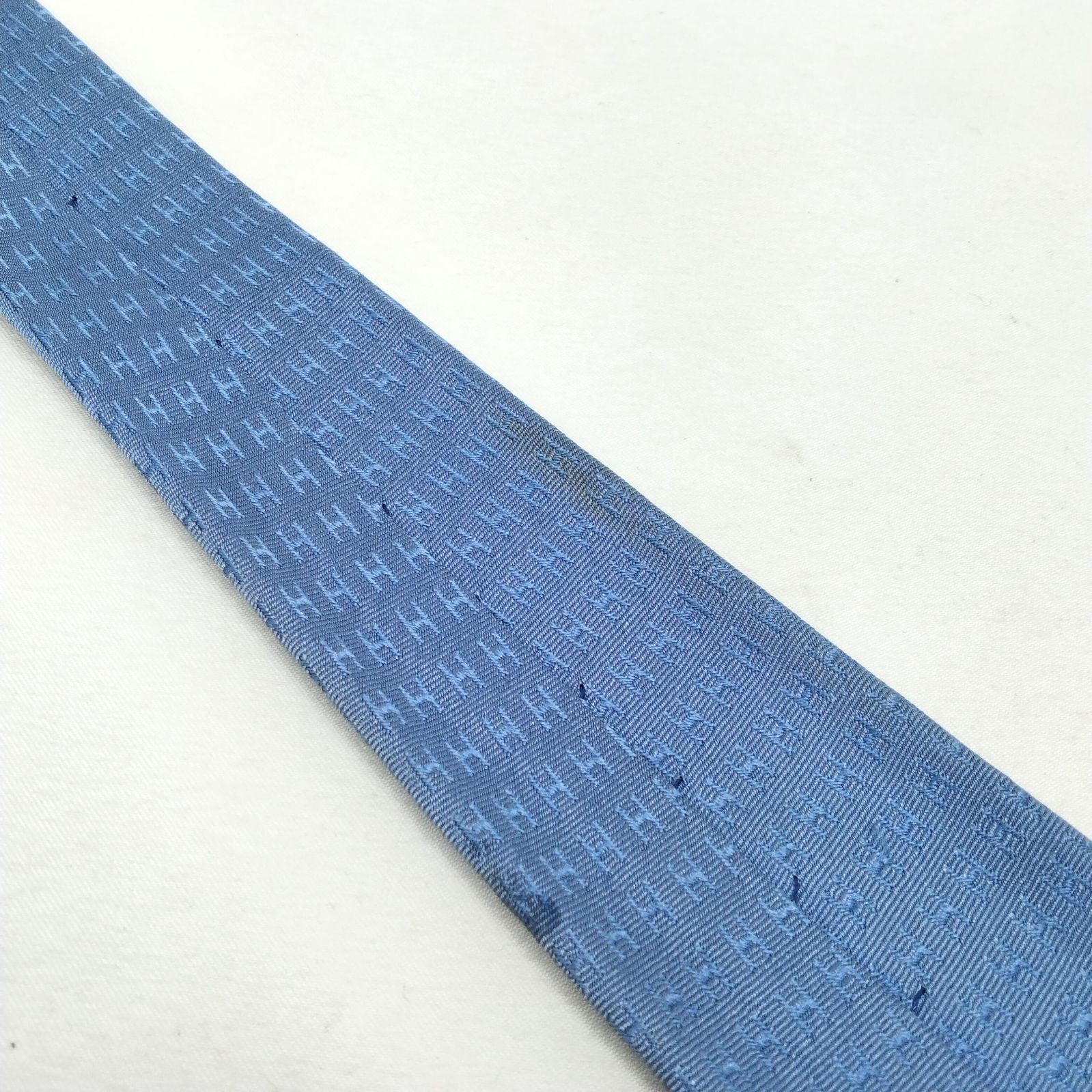 ✨️HERMES✨️エルメス ネクタイ ライトブルー クリーニングタグ付き