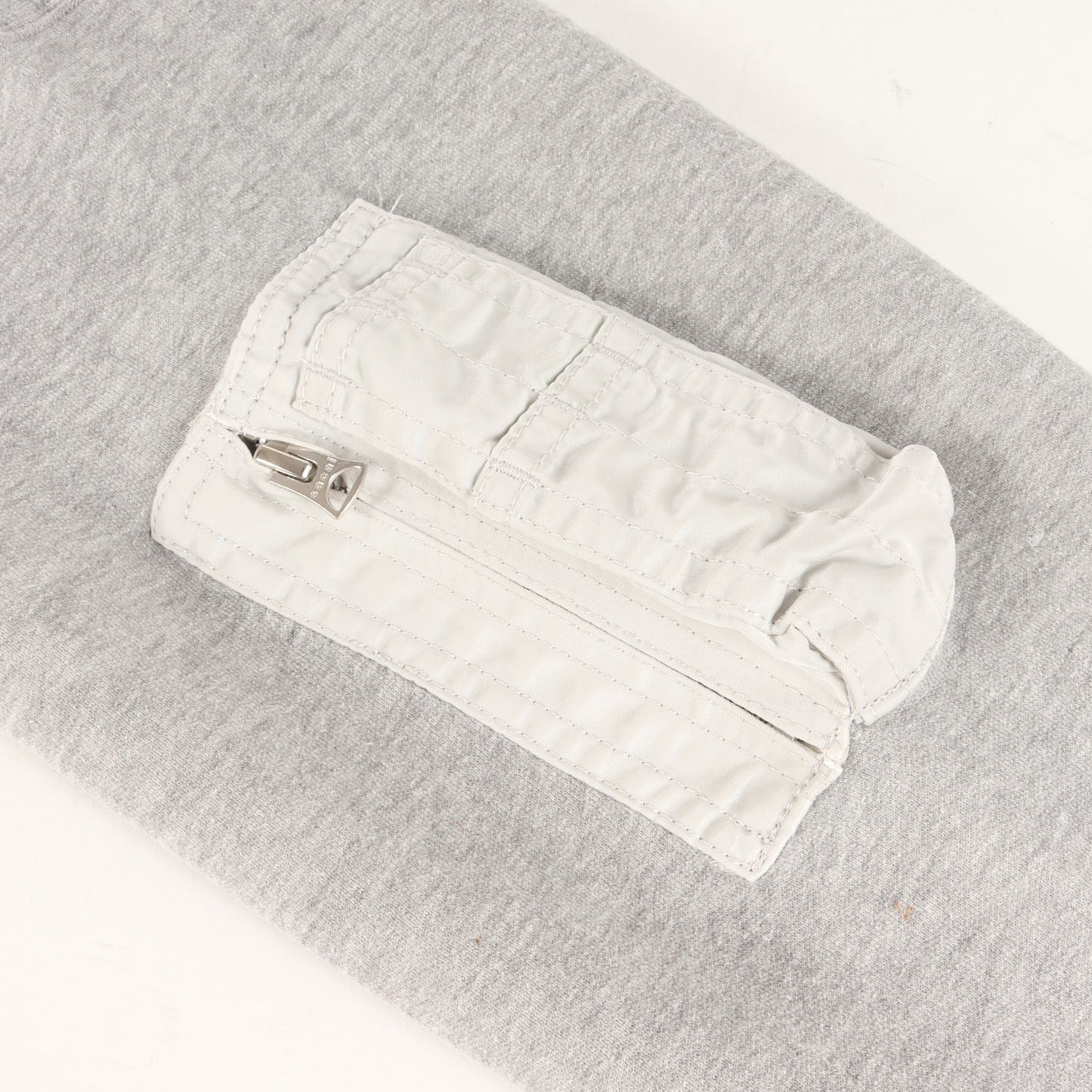 Sacai サカイ スウェット サイズ:2 異素材 切替 コットン ナイロン 