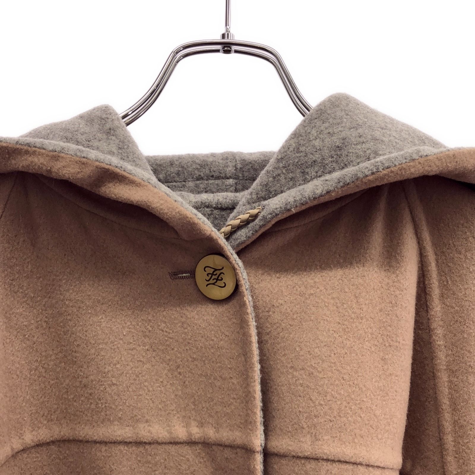 FENDI★ フェンディ FF モチーフ フーデッド コート コート ファー ブラック | Fendi