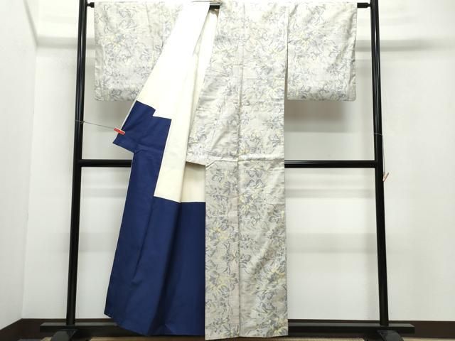 平和屋着物○本場大島紬 7マルキ 麻の葉文様 正絹 逸品 CAAT7139vf