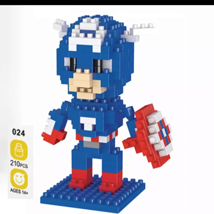 キャプテンアメリカ ナノブロック 互換 レゴ マーベル スーパー