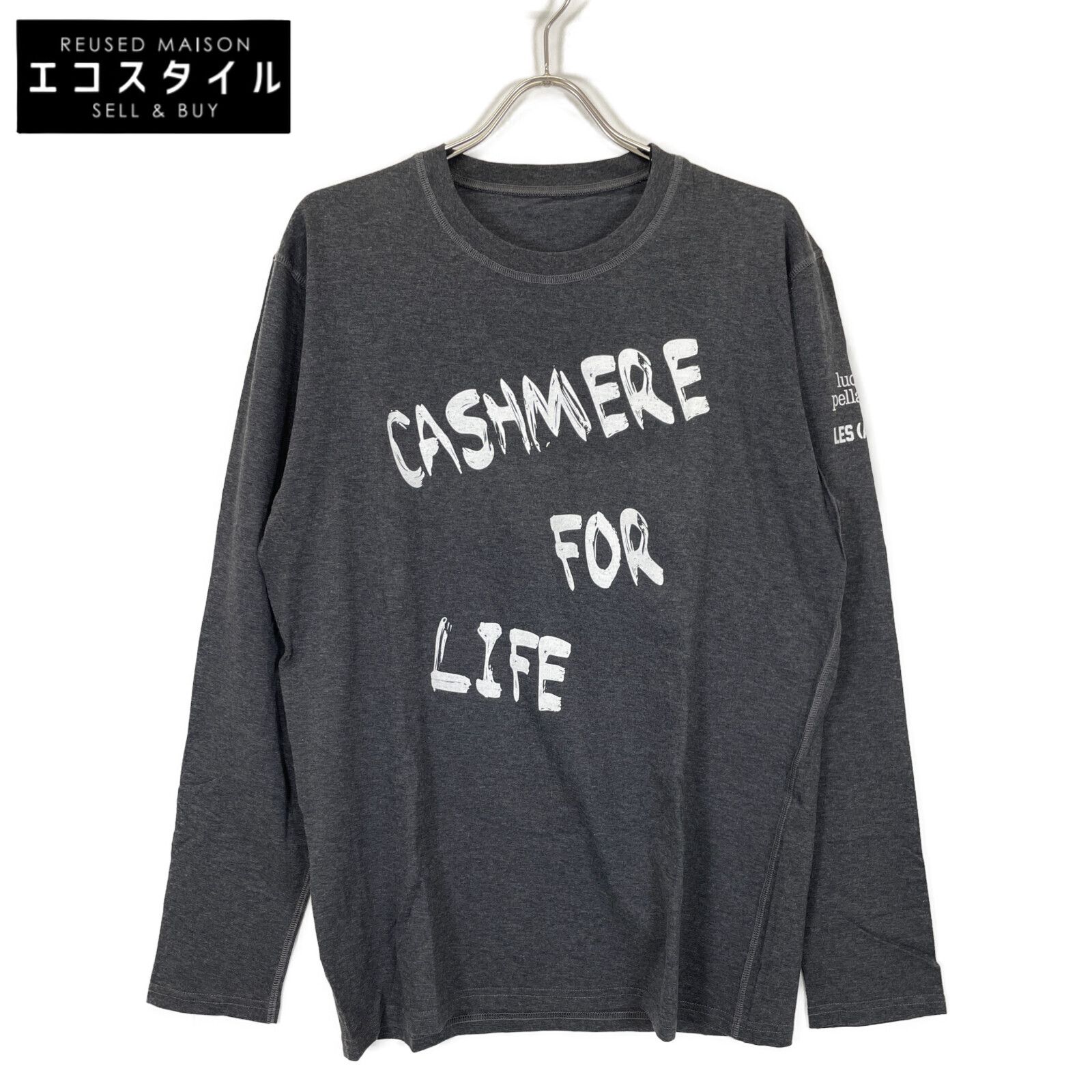 lucien pellat-finet ルシアンペラフィネ ｸﾞﾚｰ CASHMERE FOR LIFE ｺｯﾄﾝ ﾛﾝT L