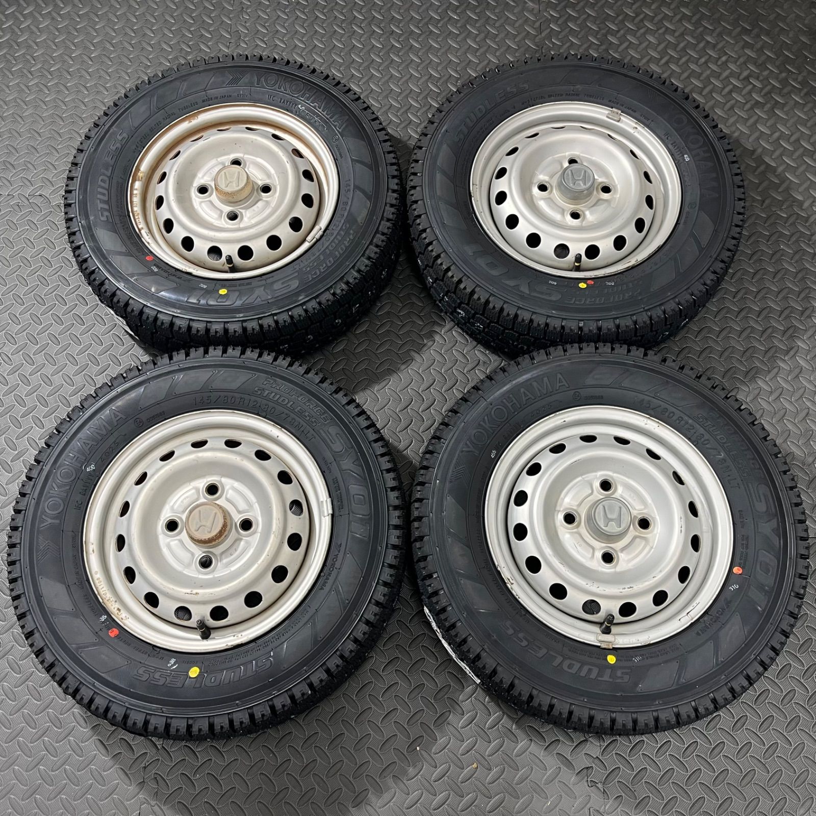 25年製 タイヤ 145|80R12 80|78N LT ヨコハマ SY01V ホンダ アクティ スタッドレスタイヤ 冬タイヤ 1110Y