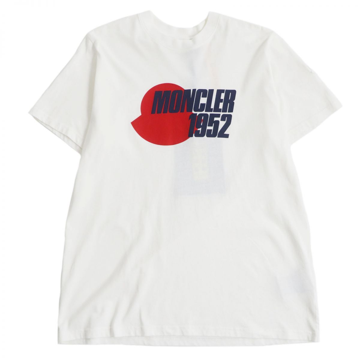 ★新作★MONCLER Tシャツ Ｍ　モンクレール ホワイト ワッペン 現行品完全完売品正規品です