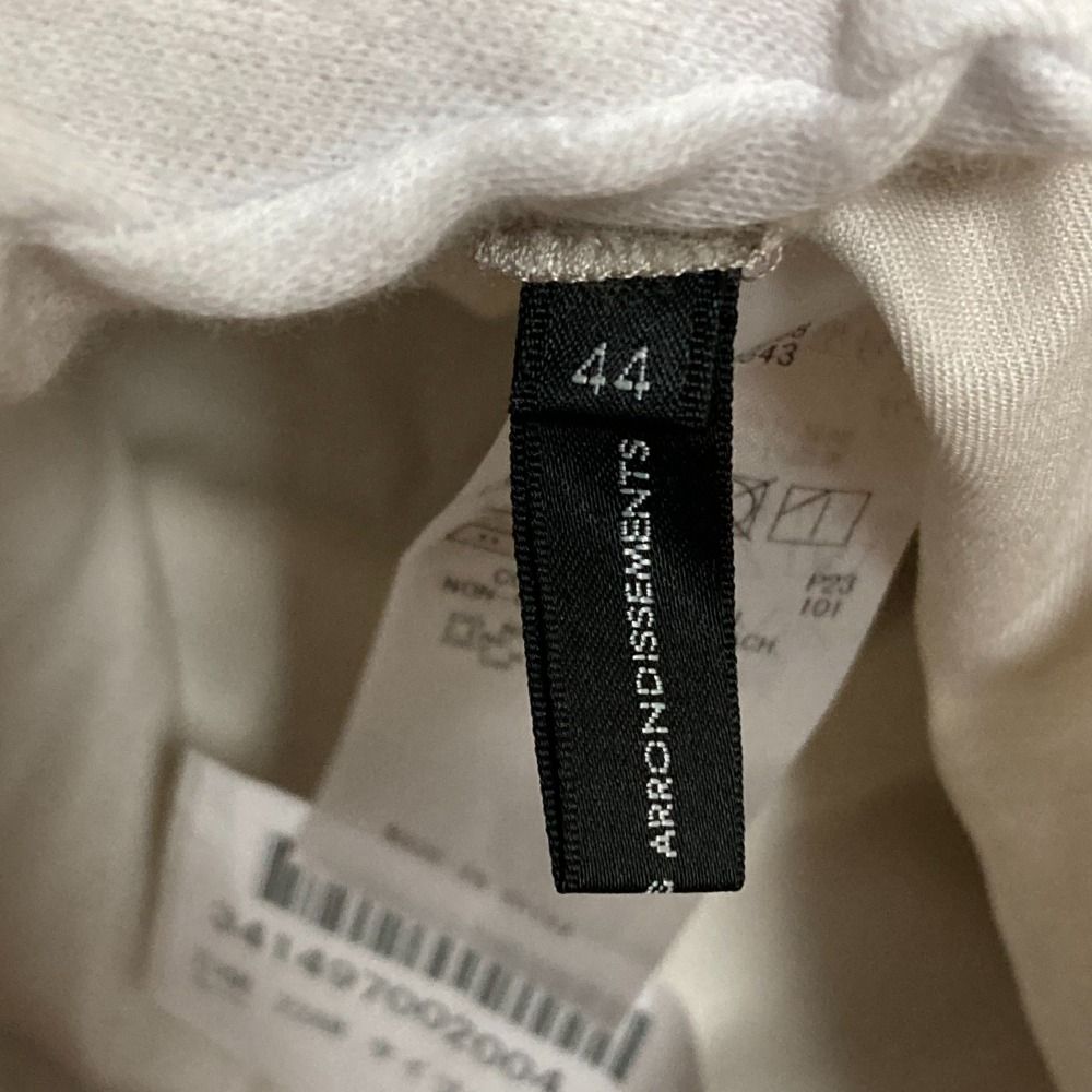 美品 22AW 23区 ニジュウサンク キュアセルツイル ボウタイ ブラウス 長袖 シャツ 大きいサイズ 44 アイボリー レディース 古着 中古 23区 - 美品 22AW 23区 ニジュウサンク キュアセルツイル