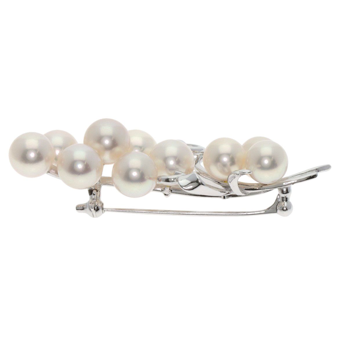 MIKIMOTO ミキモト パール 真珠 ブローチ K14WG レディース FORTGASGNV_COM_BR