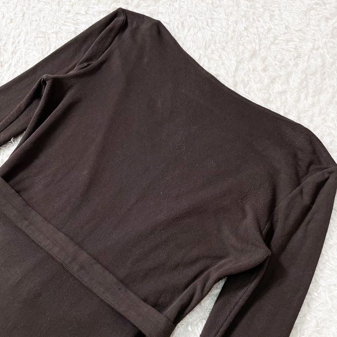 FOXEY NEW YORK ロングカーディガン 38 茶　ストレッチ　ベルト FOXEY NEW YORK フォクシーニューヨーク ロングカーディガン 38