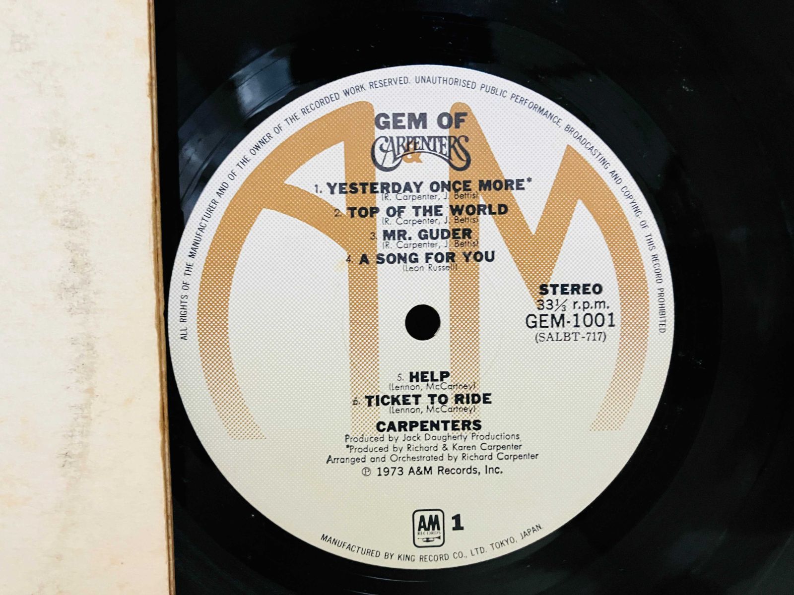 2LP カーペンターズ 特別カップリング盤 GEM 1001-2 帯付 y158 2LP CARPENTERS / カーペンターズ / 完全限定盤 国内盤 ライナー付き