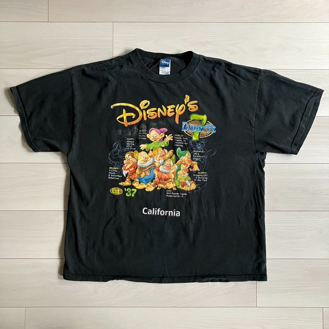 7人のこびと カリフォルニア Tシャツ XLサイズ 黒 藤ヶ谷太輔 着用 