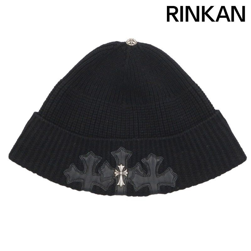 クロムハーツ BEANIE BAIT - TACKLE タイニーCH装飾セメタリークロスパッチカシミヤ帽子 メンズ ONE SIZE