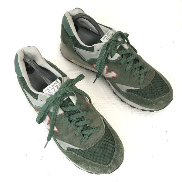 イングランド/英国製★New Balance★M577 GGO/スエード/レザースニーカー【UK8.5/27.0/緑/green】イギリス/sneakers/Shoes/trainers◆bG-28  #BUZZBERG