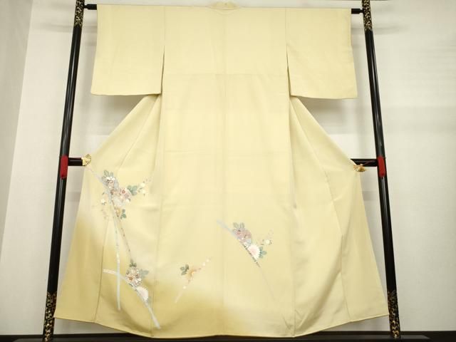 平和屋着物●訪問着 蔓帯花文 正絹 逸品 AABA7967ck