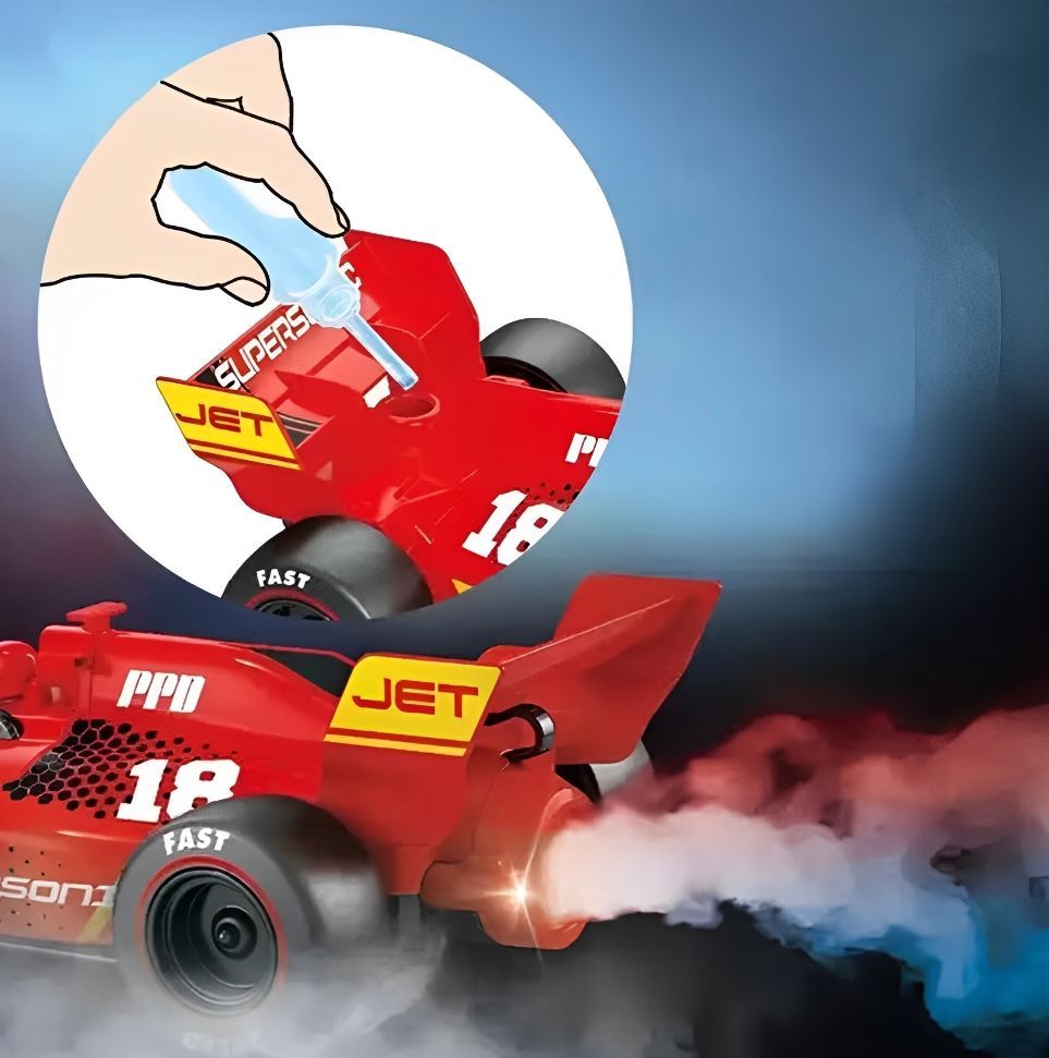 F1レーシング2台セット リアル排煙＆光るLED