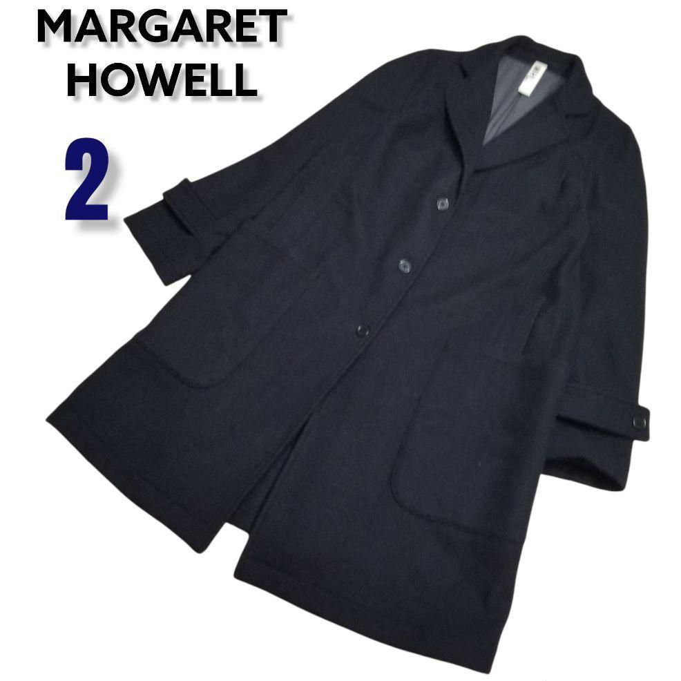 MARGARET HOWELL ウール チェスターコート ダークネイビーⅡ2М