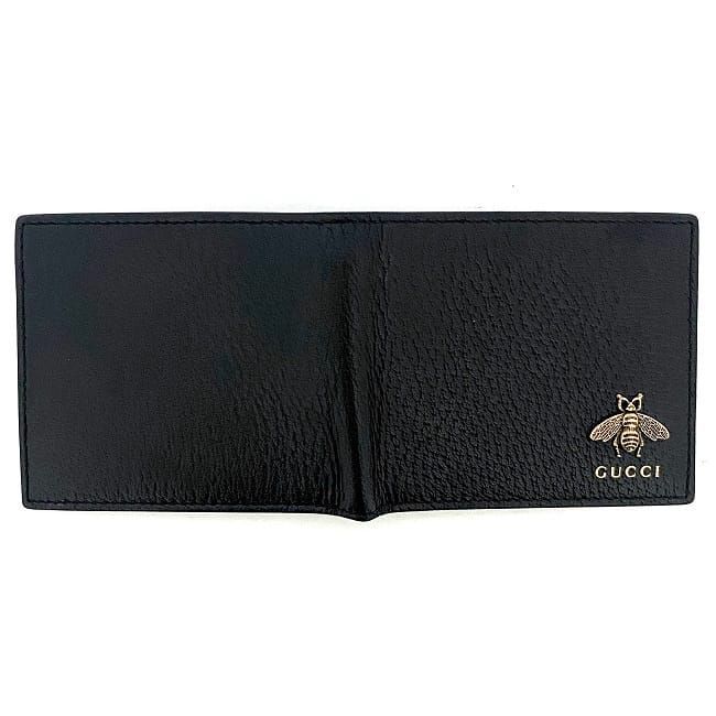 未使用グッチ　GUCCI　アニマリエ　ビー　523664　2つ折り財布　メンズ GUCCI グッチ アニマリエ ビー 523664 2つ折り財布 メンズ 中古