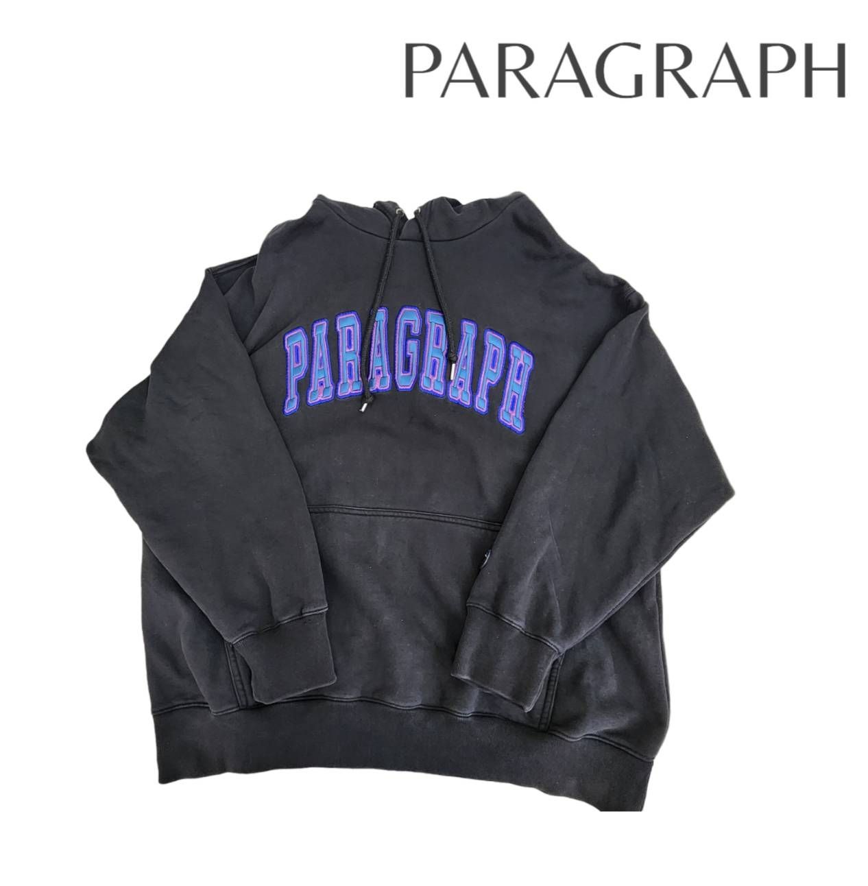 最終価格】PARAGRAPH パラグラフ フーディー パーカー ブラック 裏起毛 