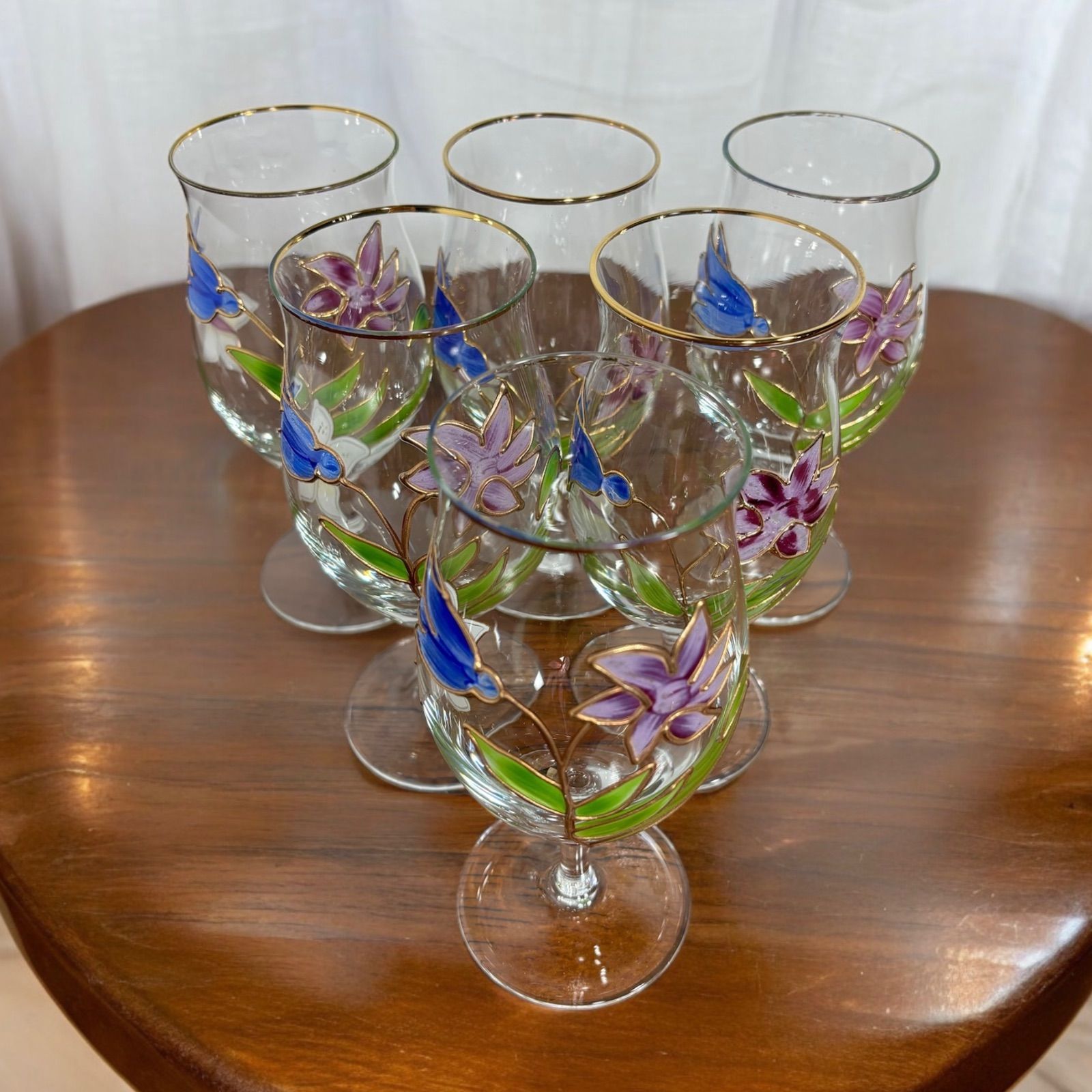 3点セット！【ベネチアングラス】豪華 ワイングラスと花瓶のセット