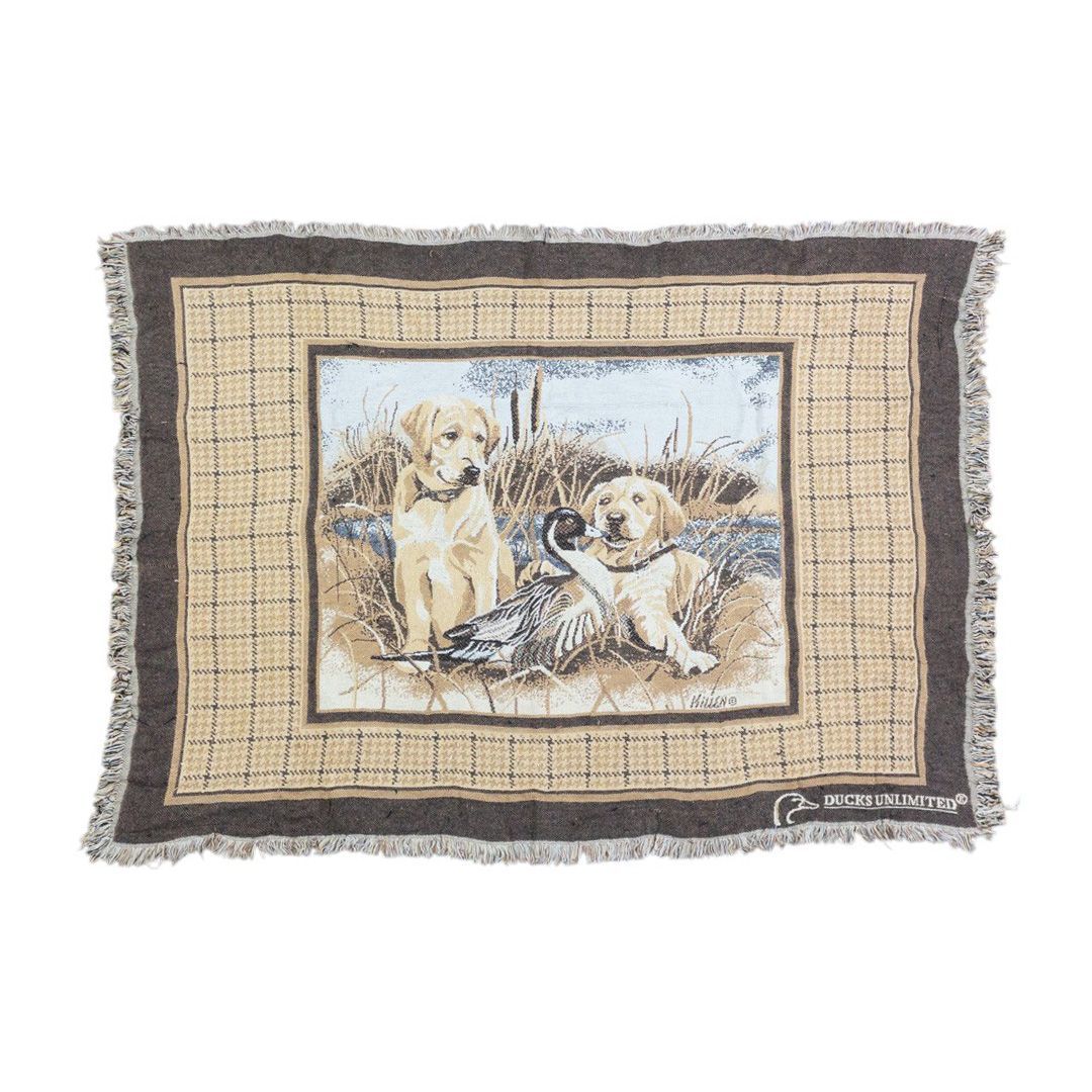 vintageラグ カーペット ラブラドールレトリバーカモ 1029