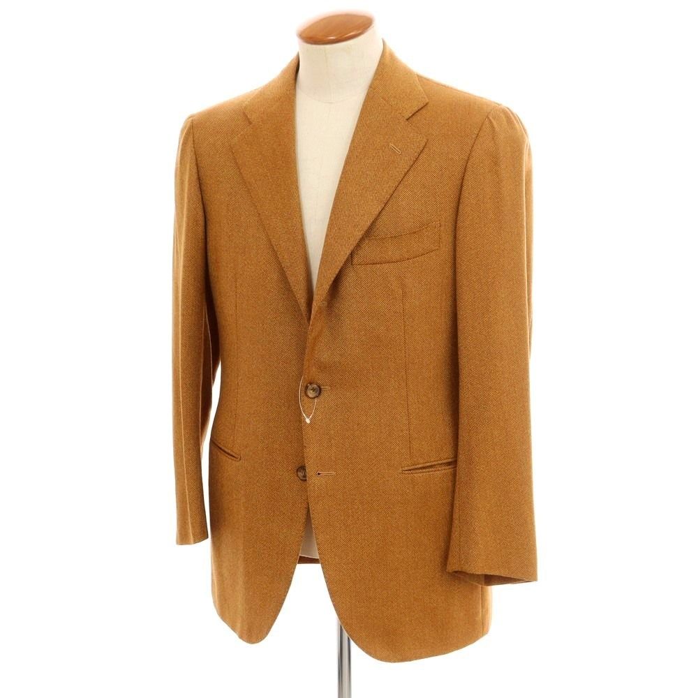 【美品■国内正規】Sartorioサルトリオ napoli チェック カシミヤ/キャメル混ウール 段返り3Bテーラードジャケット44 ブラック系 メンズ Sartorio サルトリオ napoli国内正規□チェック