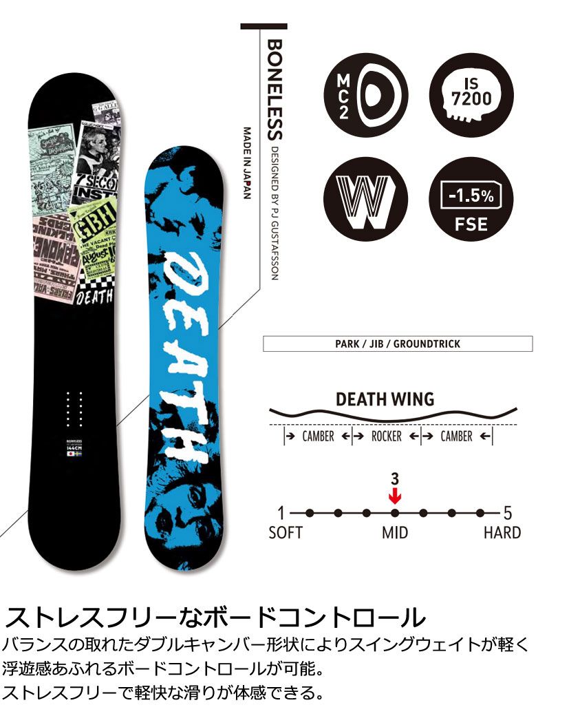 100%新品，人気セール 23-24 DEATH LABEL / デスレーベル BONELESS×PJ