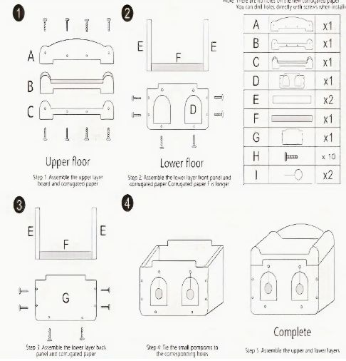 オールシーズン用ダンボールスクラッチパッド＆快適な猫ハウス