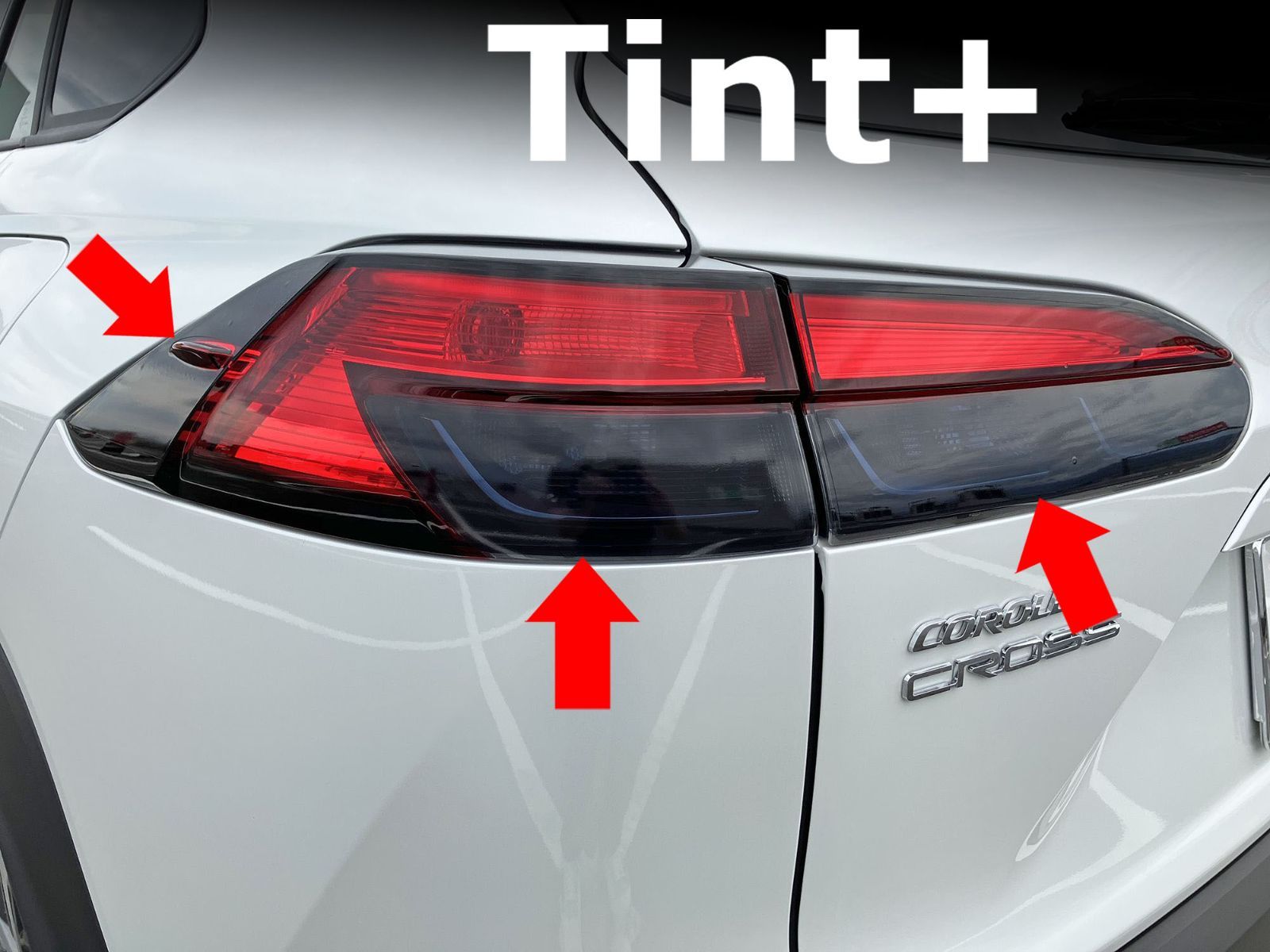 Tint+再利用できるテールランプ スモークフィルム(Type3：ウィンカー