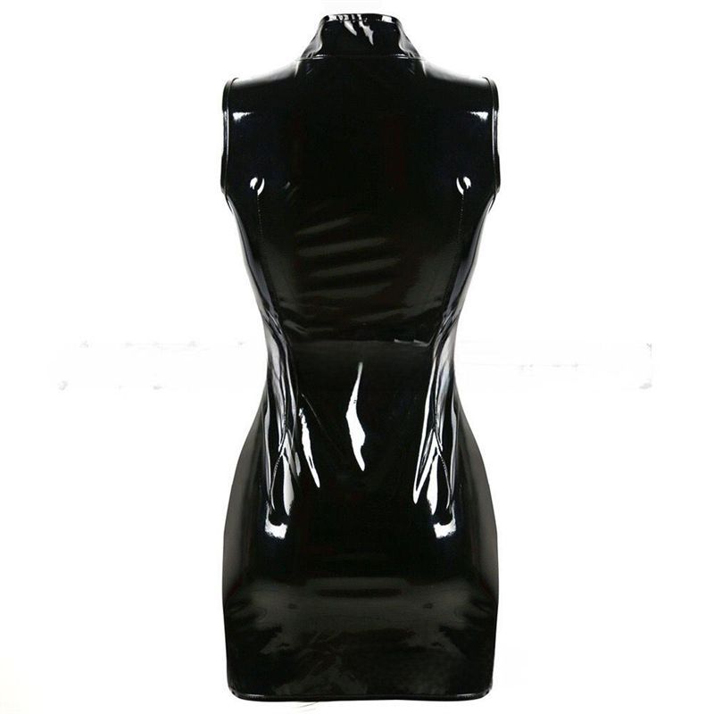 エナメルボンテージ ワンピース ホワイト Litany] エナメルセーラー