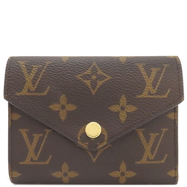 ルイヴィトン LOUIS VUITTON 三つ折り財布 ポルトフォイユ ヴィクトリーヌ モノグラムキャンバス モノグラム ゴールド金具 茶 コンパクト M62472 RFID 箱