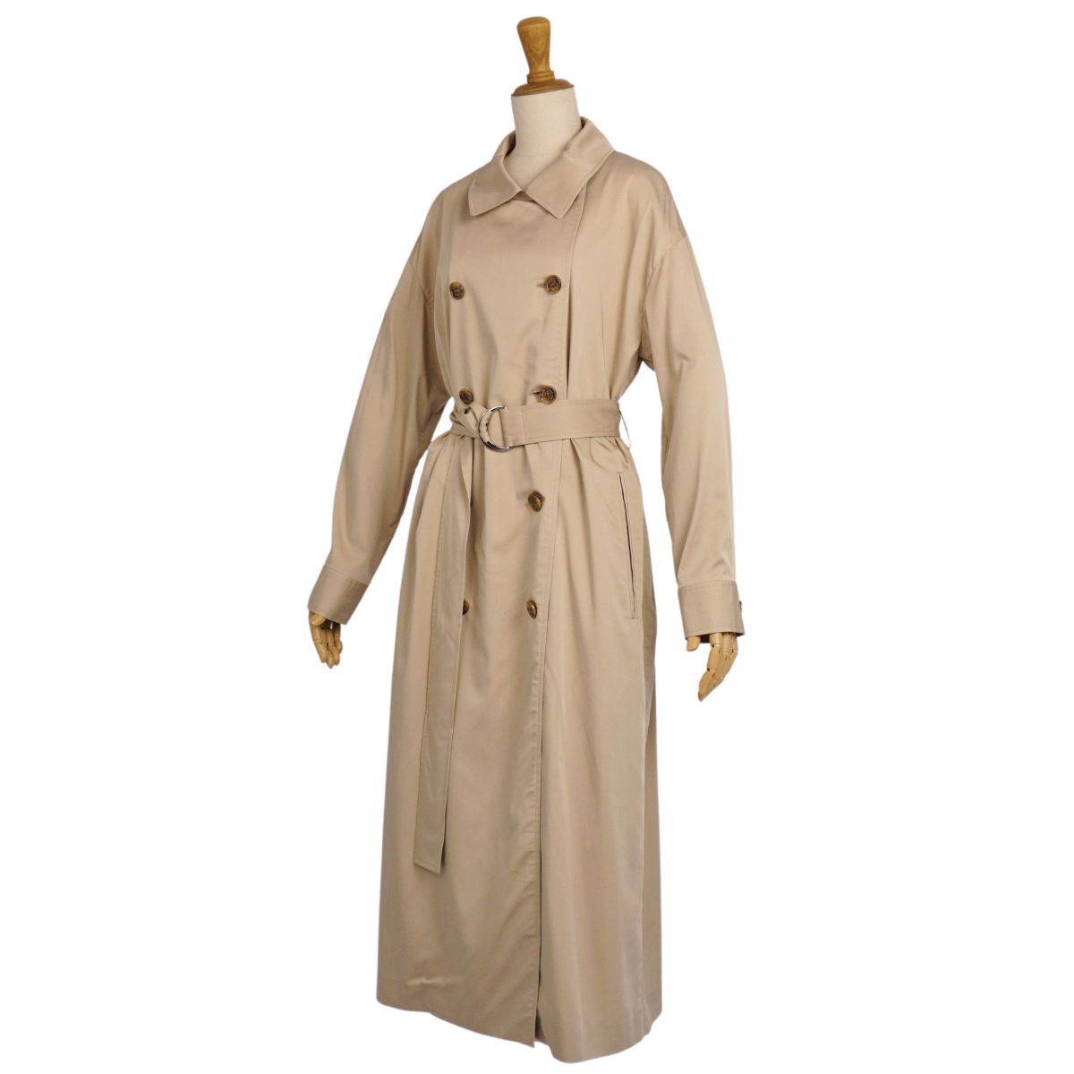 未使用 アクアスキュータム Aquascutum ベルト付き ロングコート スプ