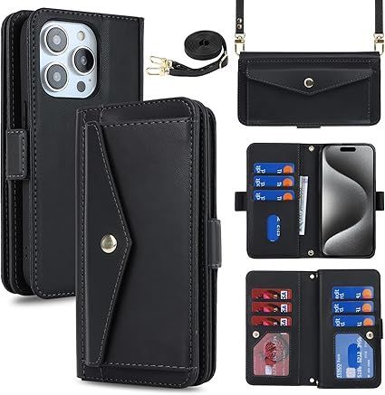 スマホ カード収納 ショルダー iPhone15 15proケース アイボリー Eastwave iPhone 15 Pro ケース ショルダー クロスボディアイフォン