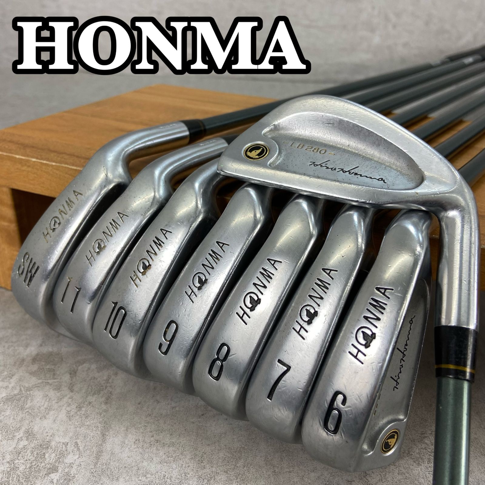 HONMA ホンマ LB280 黒七宝 レディースゴルフ アイアン8本セット カーボン L 右利き用 ハーフキャビティー