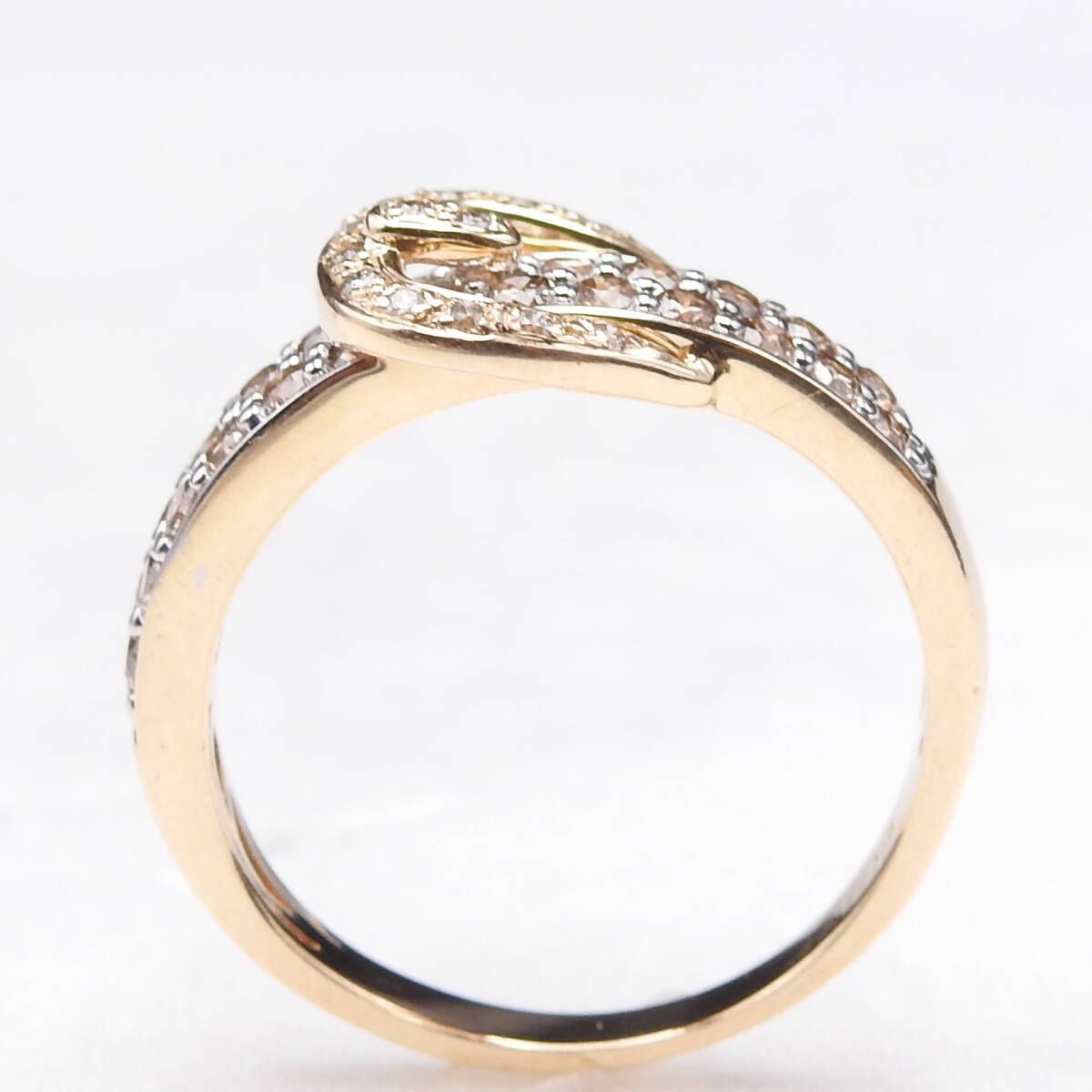 K14 イエローゴールド ダイヤモンドD37pcsリング ベルトモチーフ K14 イエローゴールド ダイヤモンドD37pcsリング ベルトモチーフ