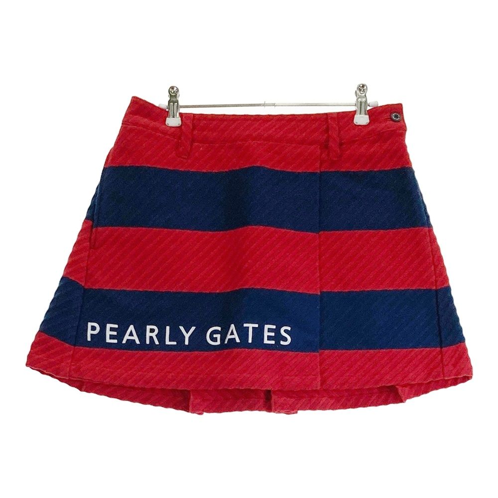 サイズ 1 PEARLY GATES パーリーゲイツ スカート ボーダー レッド系 241003000334 ゴルフウェア レディース ストスト