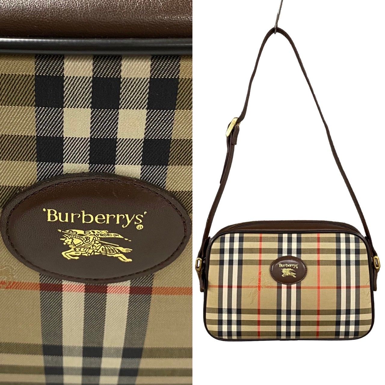 極 美品 BURBERRY バーバリーズ ヴィンテージ ノバチェック シャドー