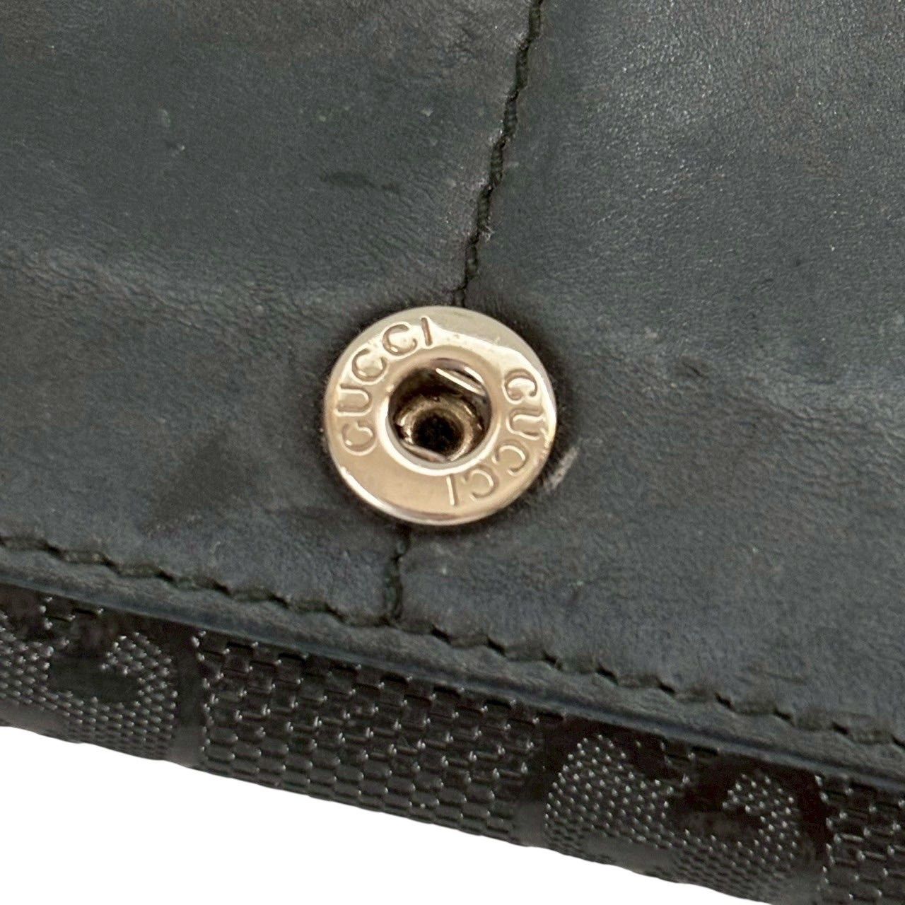 GUCCI グッチ 長財布 黒 インターロッキング GGインプリメ 二つ折り 
