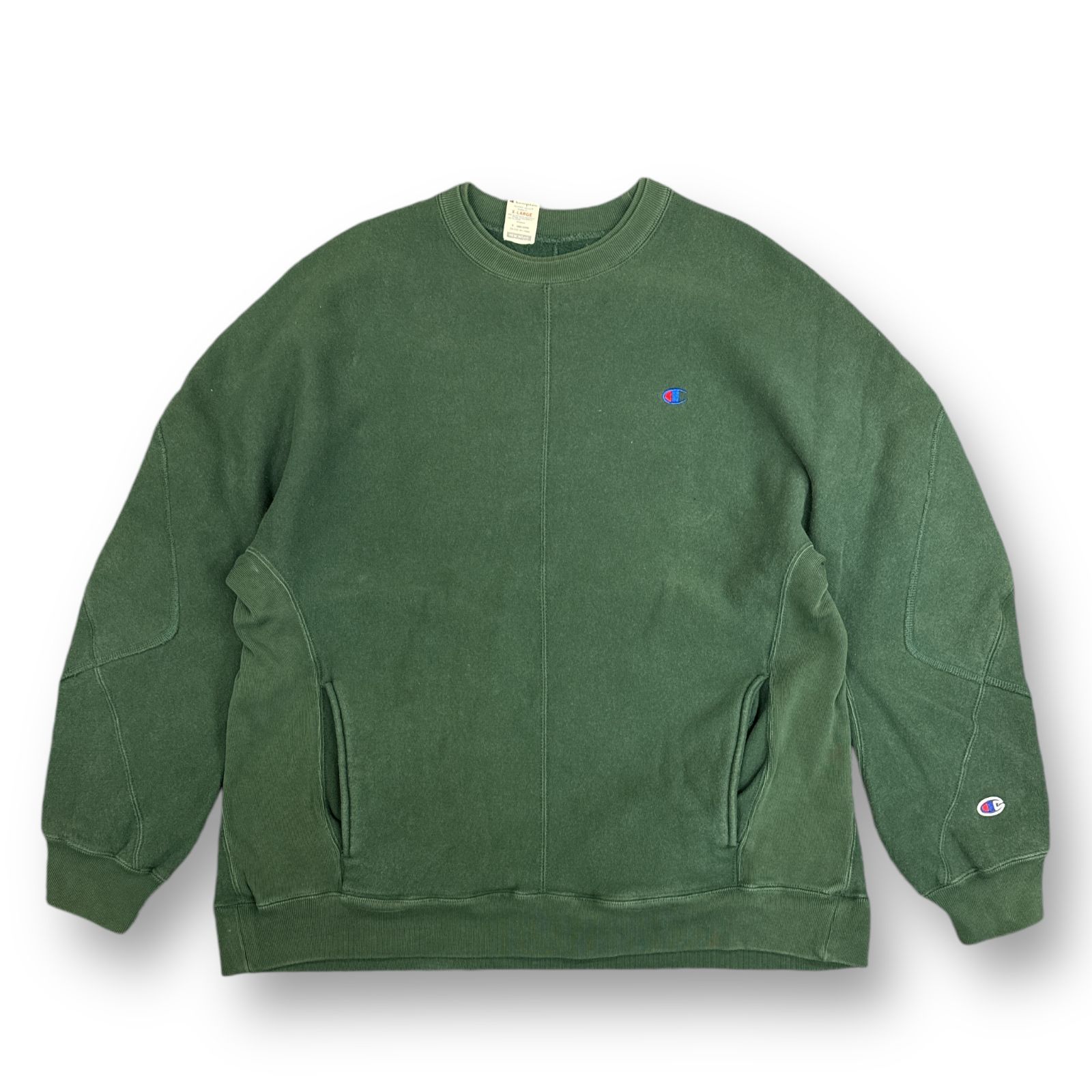 定価31900円 N.HOOLYWOOD × CHAMPION 22AW NEW WEAVE REVERSE WEAVE CREWNECK  SWEATSHIRT リバースウィーブ スウェット エヌハリウッド チャンピオン コラボ グリーン XL C8-W047 - メルカリ