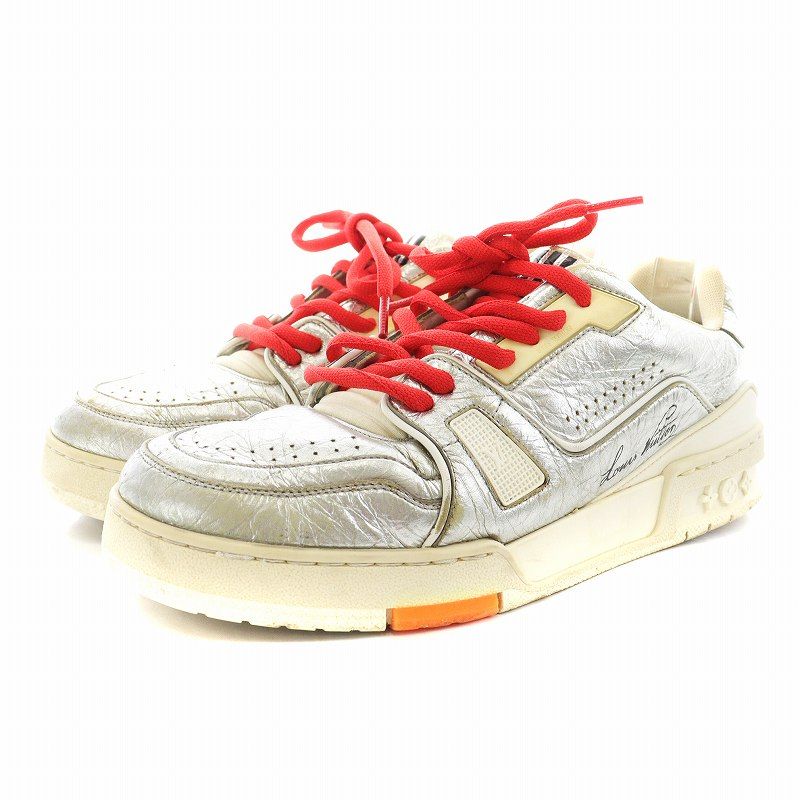 Yoyo　 LOUISVUITTON レザースニーカー 37（24前後） Yoyo様専用 LOUISVUITTON レザースニーカー 37（24前後） - メルカリ