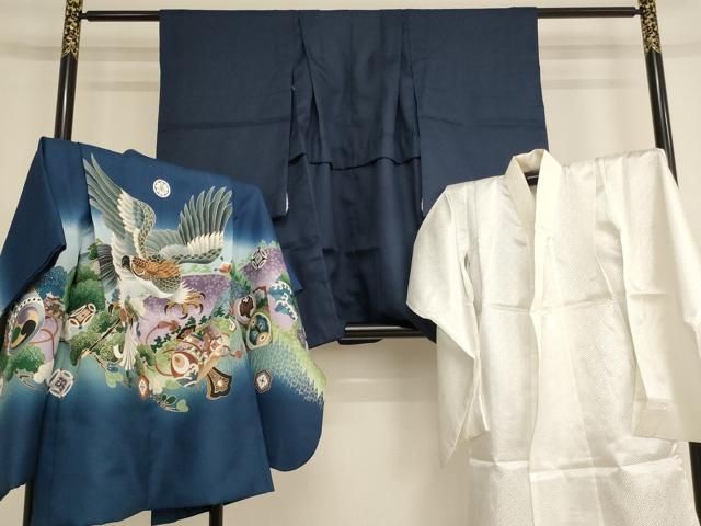 七五三セット 祝帯ペアセット 黒・金 Lサイズ（中～大） 草履21cm