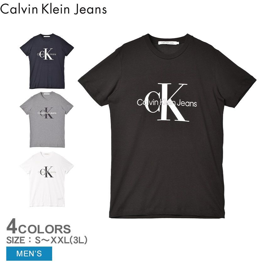 カルバンクラインジーンズ 半袖Tシャツ J30J320935 メンズ MONOLOGO SLIM S／S TEE CALVIN KLEIN JEANS カラー:01.CKブラック 品番：2038-0083