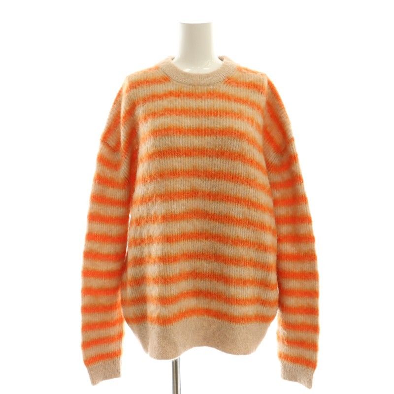 ザラ ZARA ニット セーター ボーダー クルーネック M ベージュ